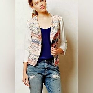 Cartonnier Multicolor Patterned Moto Jacket